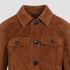 KB314 TOM FORD CROPPED LEATHER JACKET