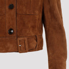 KB314 TOM FORD CROPPED LEATHER JACKET