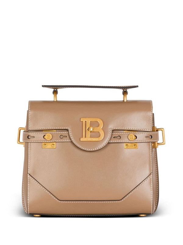 8AG BALMAIN BUZZ 23 TAUPE BAG GOLDEN LOGO