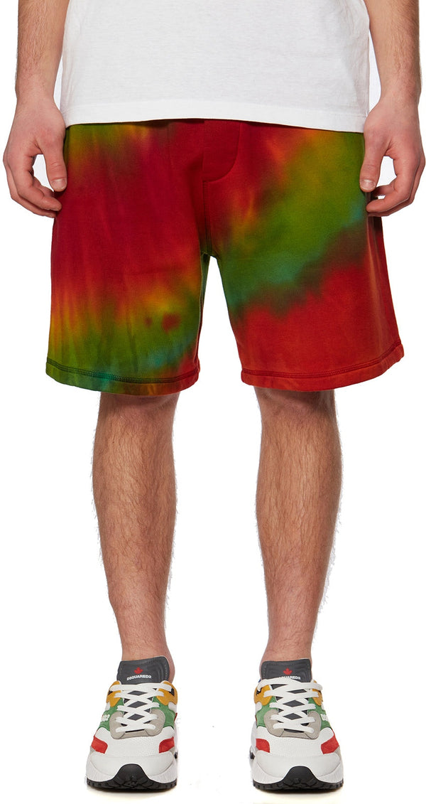 Colorful and stylish cotton tie dye Bermuda shorts for a trendy summer look