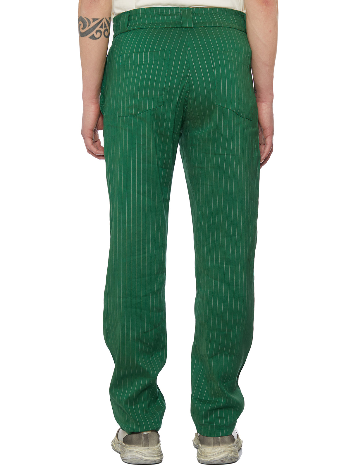 Green RHUDE PANTALONE IN MISTO LINO