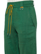 Green RHUDE PANTALONE IN MISTO LINO