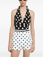 FSFNMHWZRN DOLCE & GABBANA DOTS PRINT COTTON SHORTS