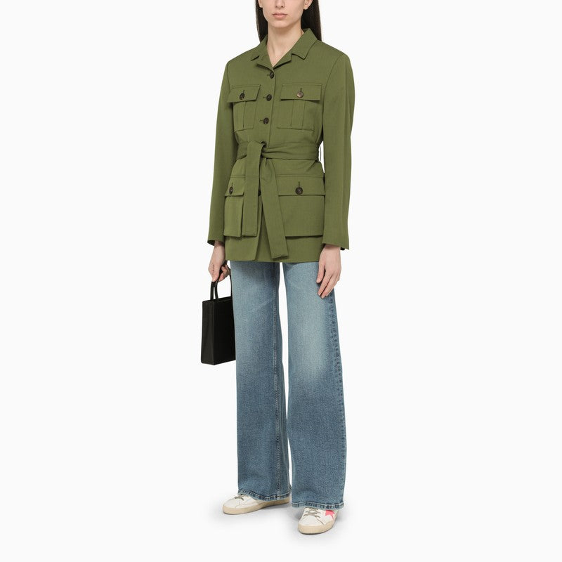 35465 GOLDEN GOOSE  PESTO SINGLE-BREASTED JACKET WITH BELT