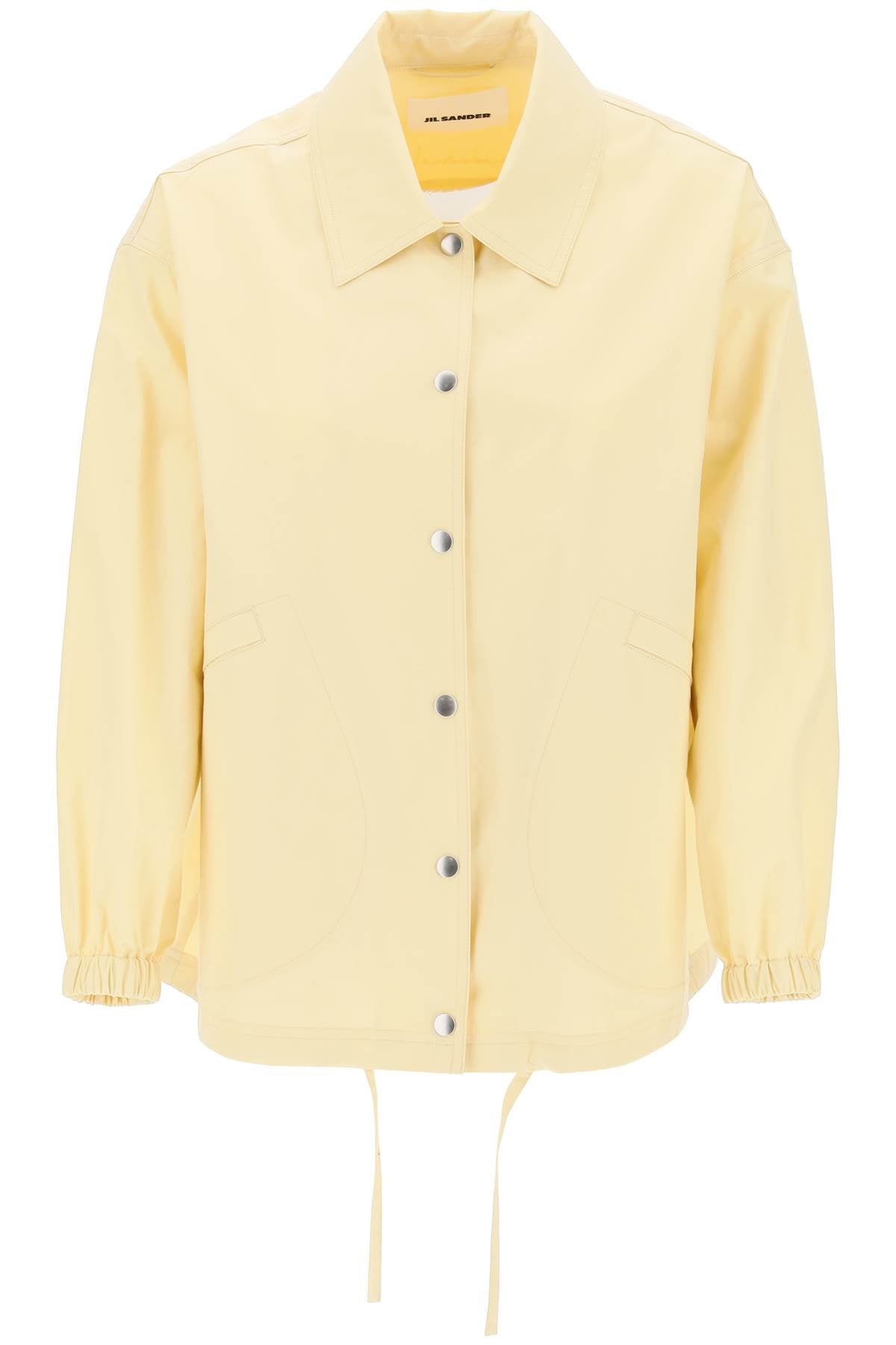 Jil Sander Size 10 Yellow Button store Front Blouse