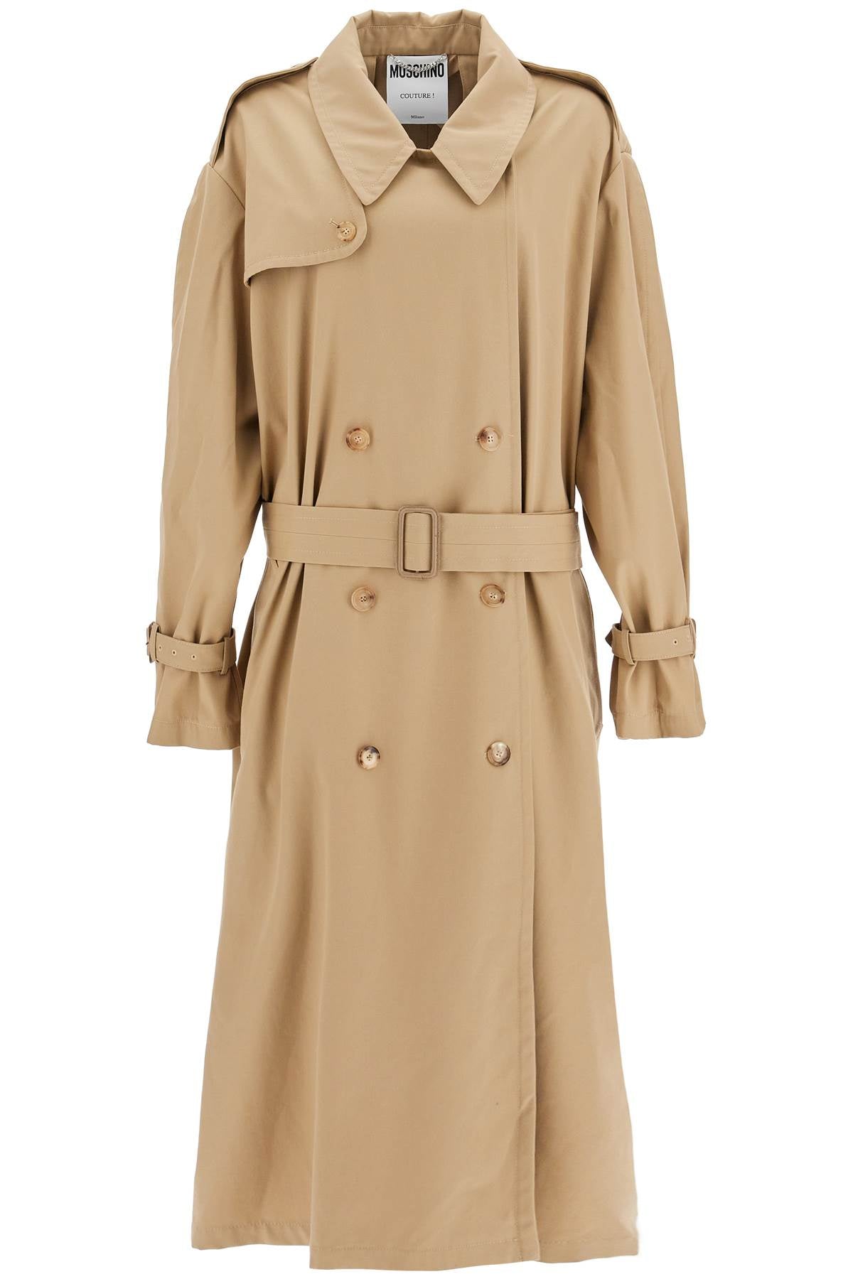 0081 MOSCHINO COUTURE DOUBLE-BREASTED TRENCH COAT WITH