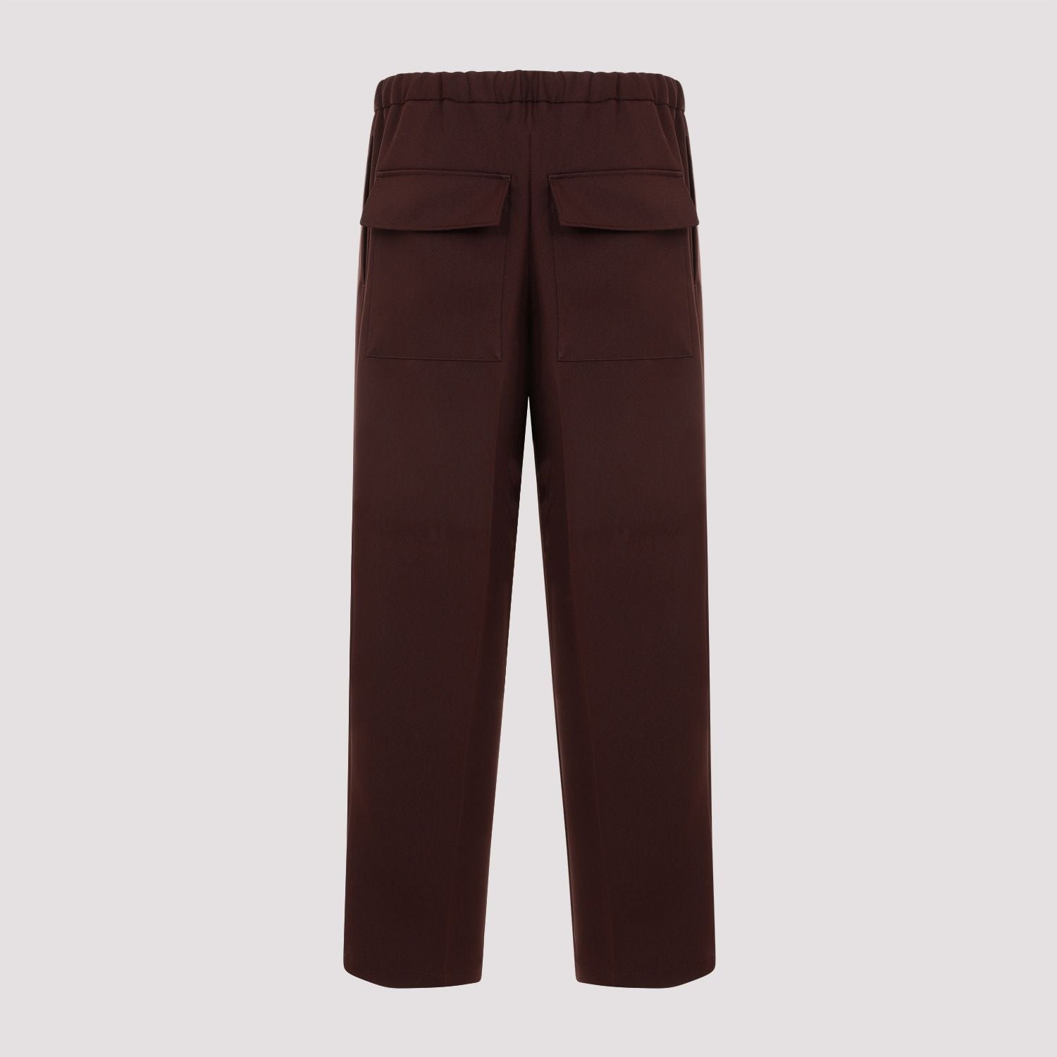 POLYESTER TROUSERS - BROWN / IT 46