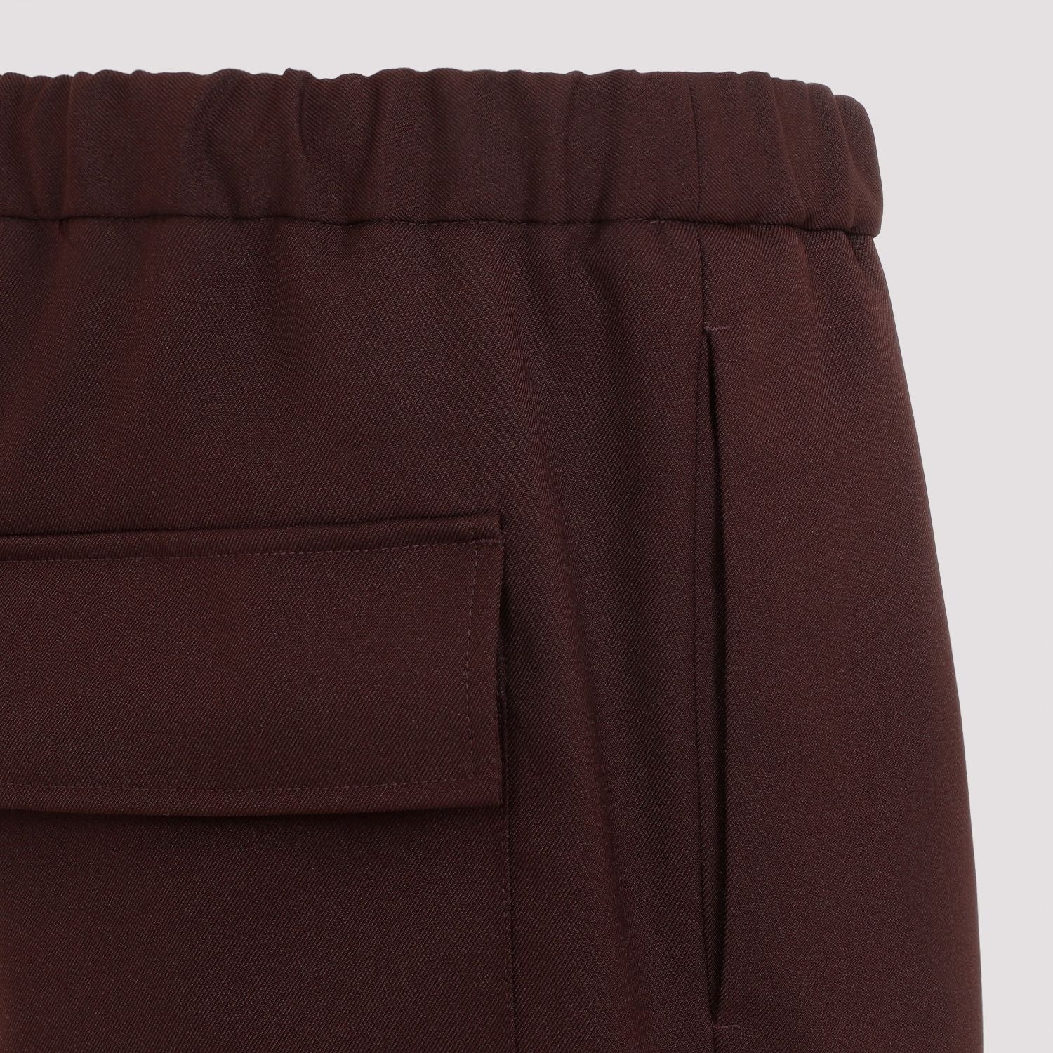 POLYESTER TROUSERS - BROWN / IT 46