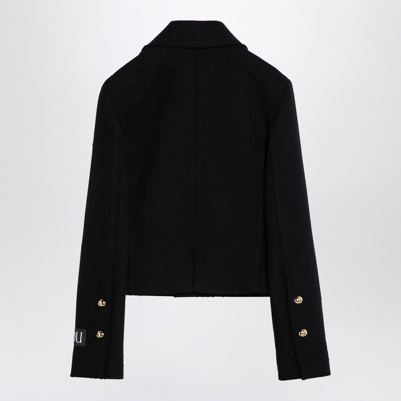 999B PATOU  BLACK WOOL-BLEND SHORT JACKET