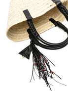 MAT0016110 ALANUI INTERWOVEN RAFFIA BAG WITH TASSEL CHARM