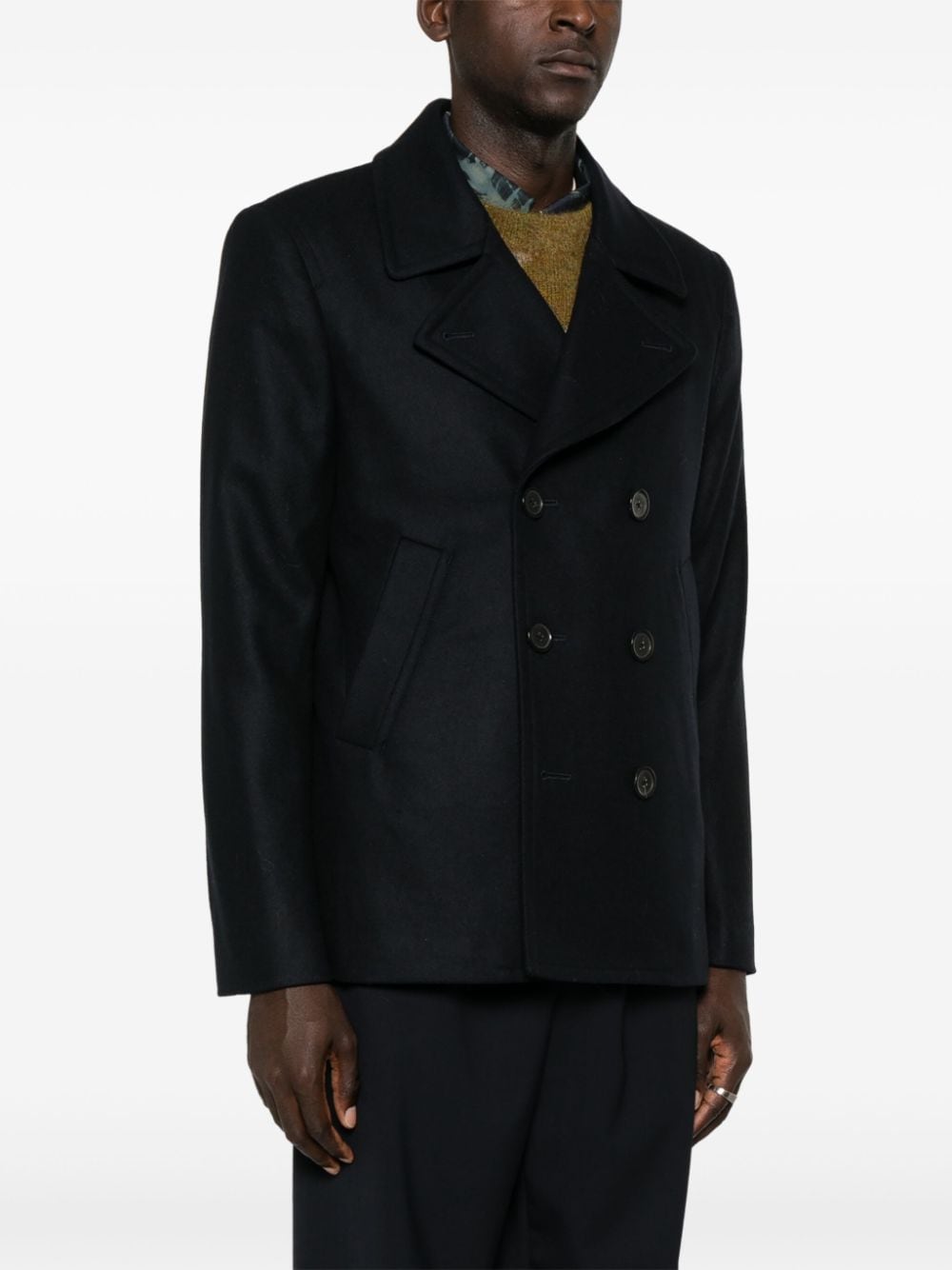 Paul smith double breasted coat best sale