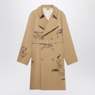 CML 1989 STUDIO  EMBROIDERED TRENCH SCRIBBLE