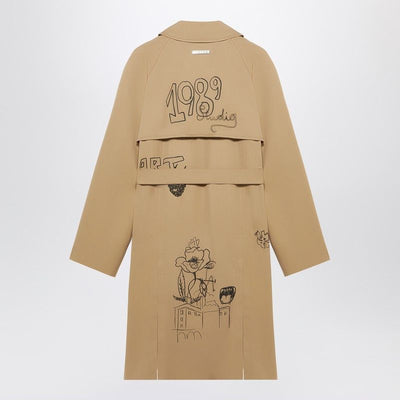 CML 1989 STUDIO  EMBROIDERED TRENCH SCRIBBLE