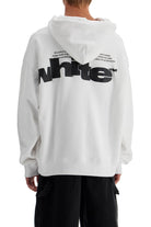 0110 OFF-WHITE HOODED SWEATSHIRT WITH SHARED