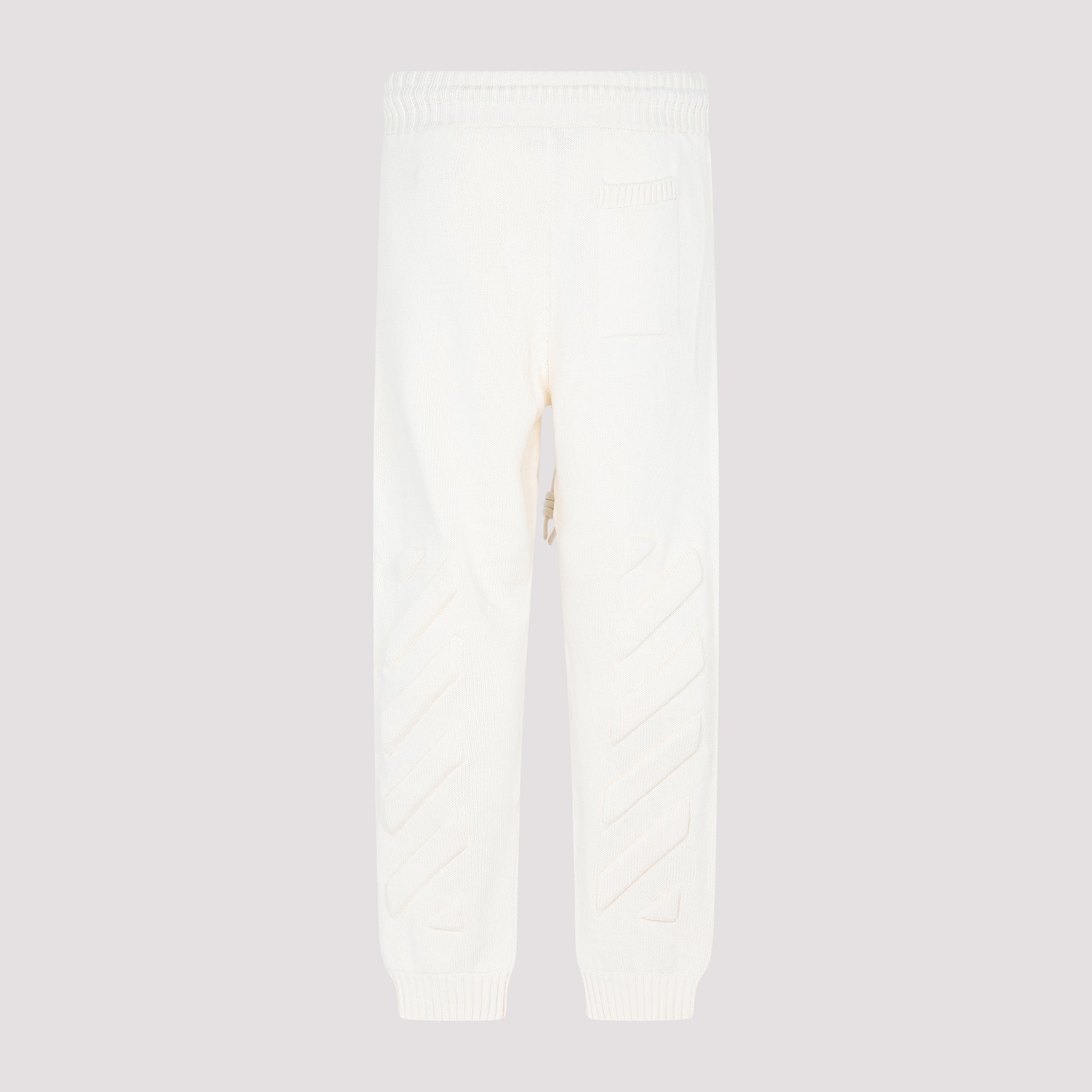 6161 OFF-WHITE OFF-WHITE 3D DIAG KNIT PANTS