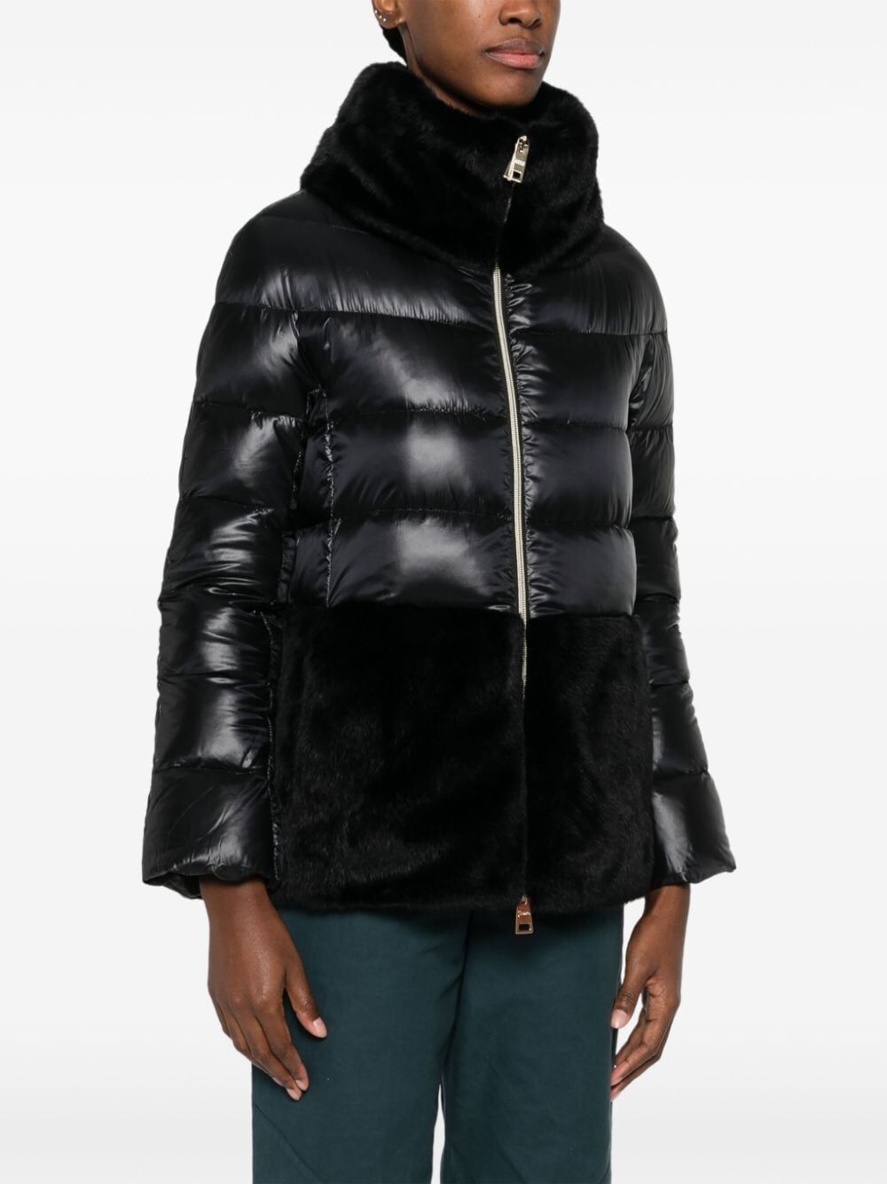 9300 HERNO FAUX FUR PUFFER JACKET