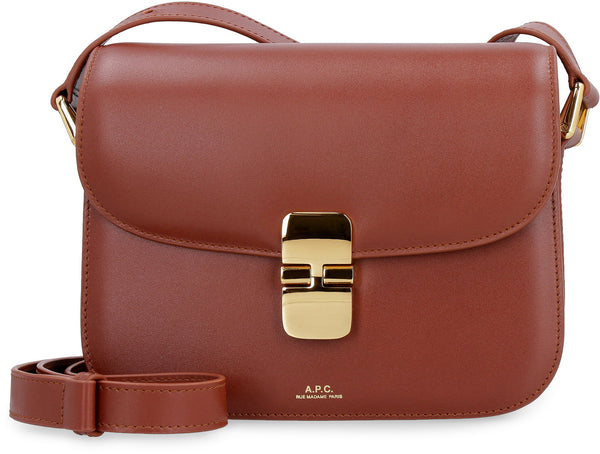 CAD A.P.C. GRACE LEATHER CROSSBODY BAG