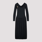 10 LANVIN LANVIN LS DRAPE MIDI DRESS