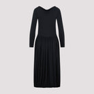 10 LANVIN LANVIN LS DRAPE MIDI DRESS