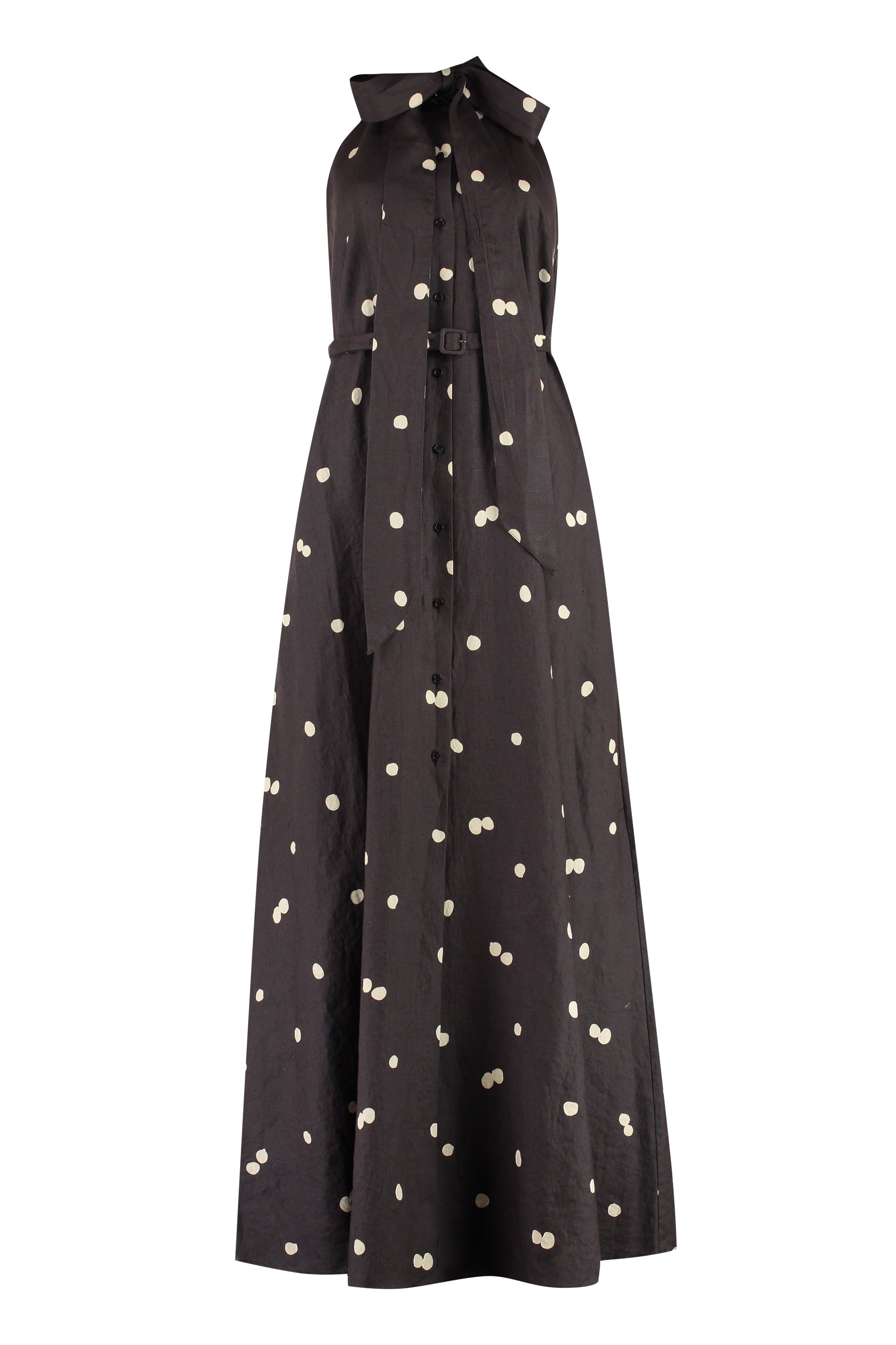 62331 ASPESI POLKA DOT PRINT LONG DRESS