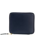 NAVY COMME DES GARÇONS WALLET LUXURY LEATHER ZIP WALLET