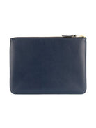 NAVY COMME DES GARÇONS WALLET LEATHER CLASSIC GROUP WALLET