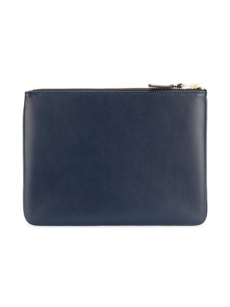 NAVY COMME DES GARÇONS WALLET LEATHER CLASSIC GROUP WALLET