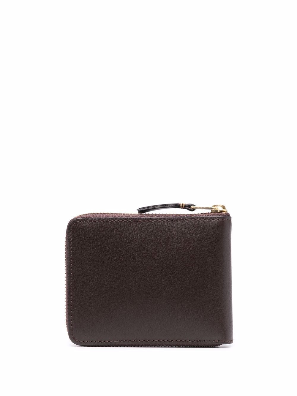 BROWN COMME DES GARÇONS WALLET GRAINED LEATHER WALLET