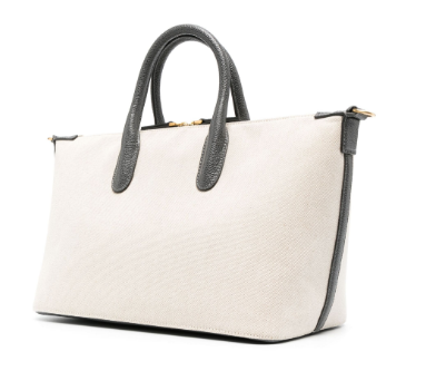 F0492255 THOM BROWNE BEIGE TOTE BAG WITH LOGO