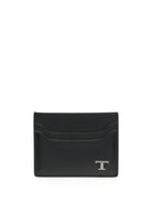 9999 Tod's BLACK CALF LEATHER LOGO HOLDER