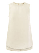 742 PESERICO SLEEVELESS LINEN TOP