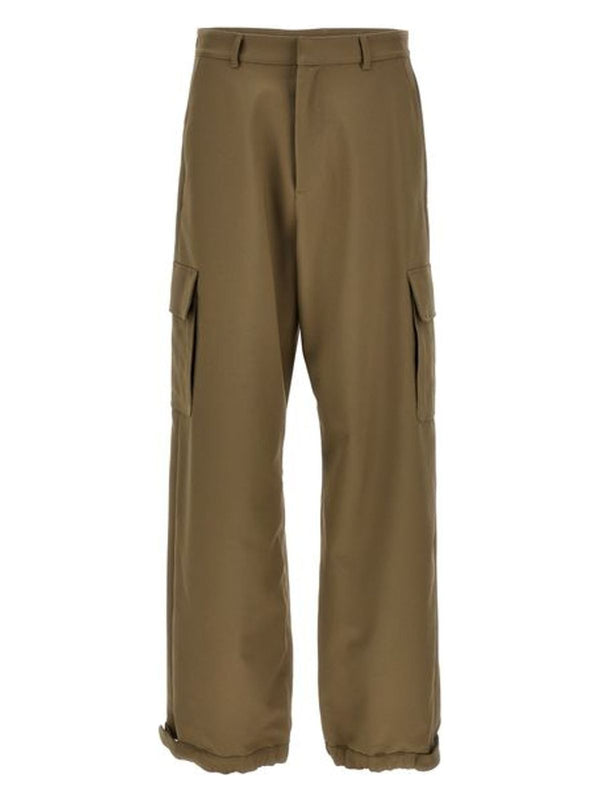 6161 OFF-WHITE  BAGGY FIT CARGO PANTS