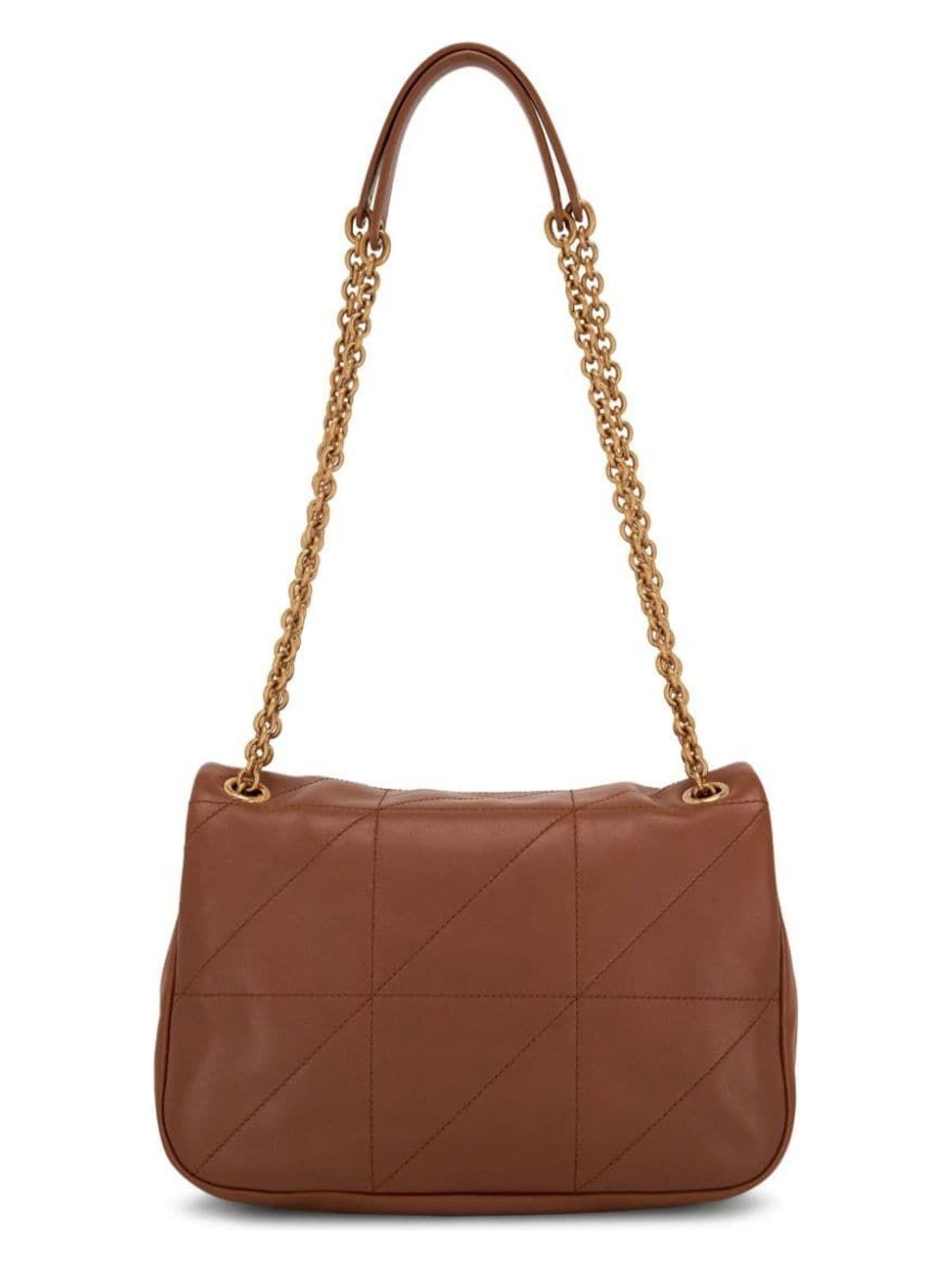 2186 SAINT LAURENT JAMIE S CAMEL QUILTED BAG WITH GOLD LOGO