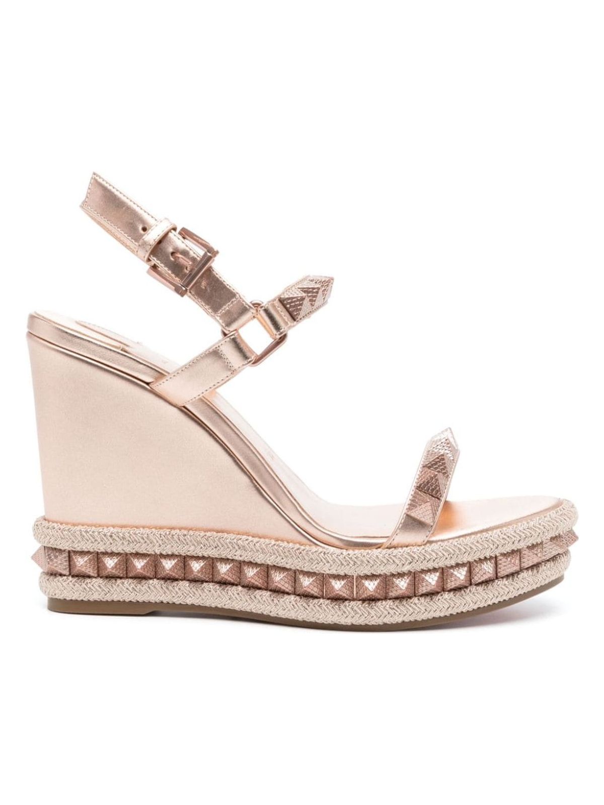 PYRACLOUF608 CHRISTIAN LOUBOUTIN STUD DETAILING BUCKLE-FASTENING ANKLE STRAP WEDGES