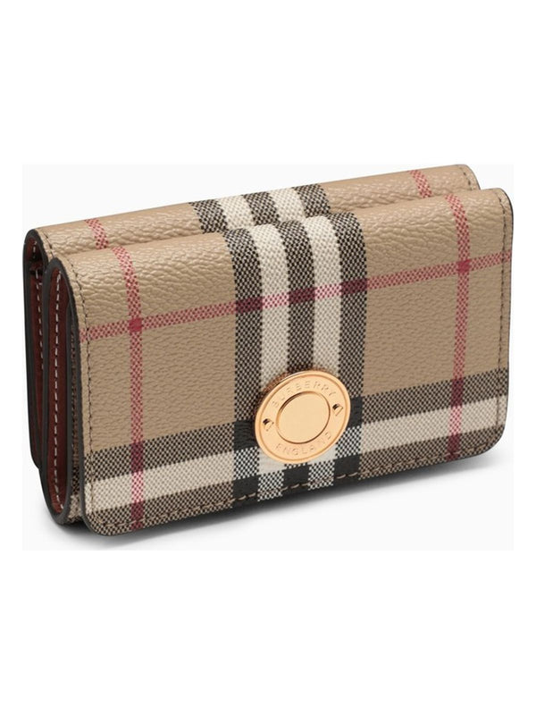 A7026 BURBERRY CHECKED FABRIC WALLET