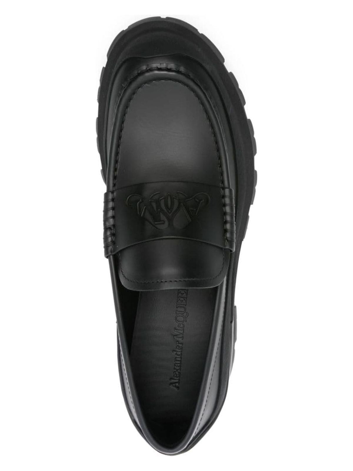 WIEQ41000 ALEXANDER MCQUEEN SEAL LOGO LEATHER LOAFERS