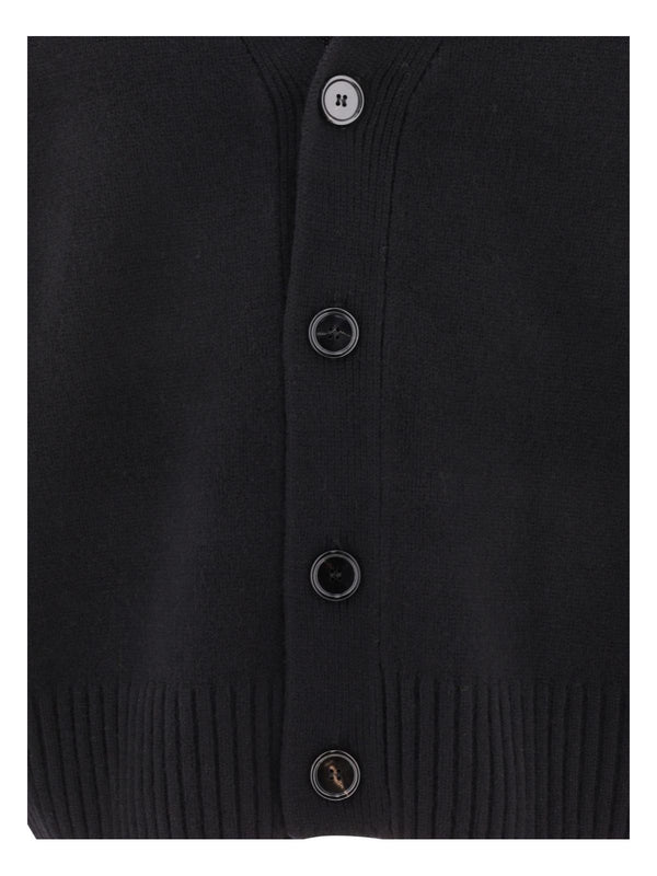 Black AMI PARIS "AMI DE COEUR" CARDIGAN