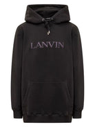 10 LANVIN EMBROIDERED DRAWSTRING HOODIE