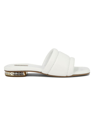 White CASADEI QUILTED NAPPA SANDALS