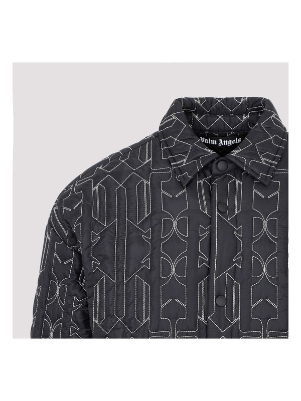 1103 PALM ANGELS MONOGRAM QUILTED OVERSHIRT