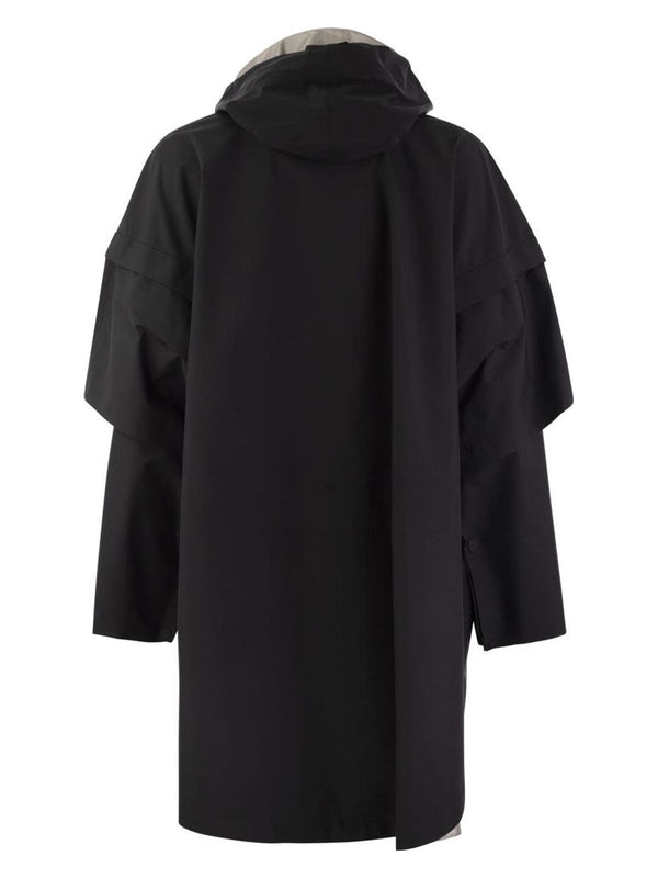 9300 HERNO  REMOVABLE SLEEVE CAPE COAT