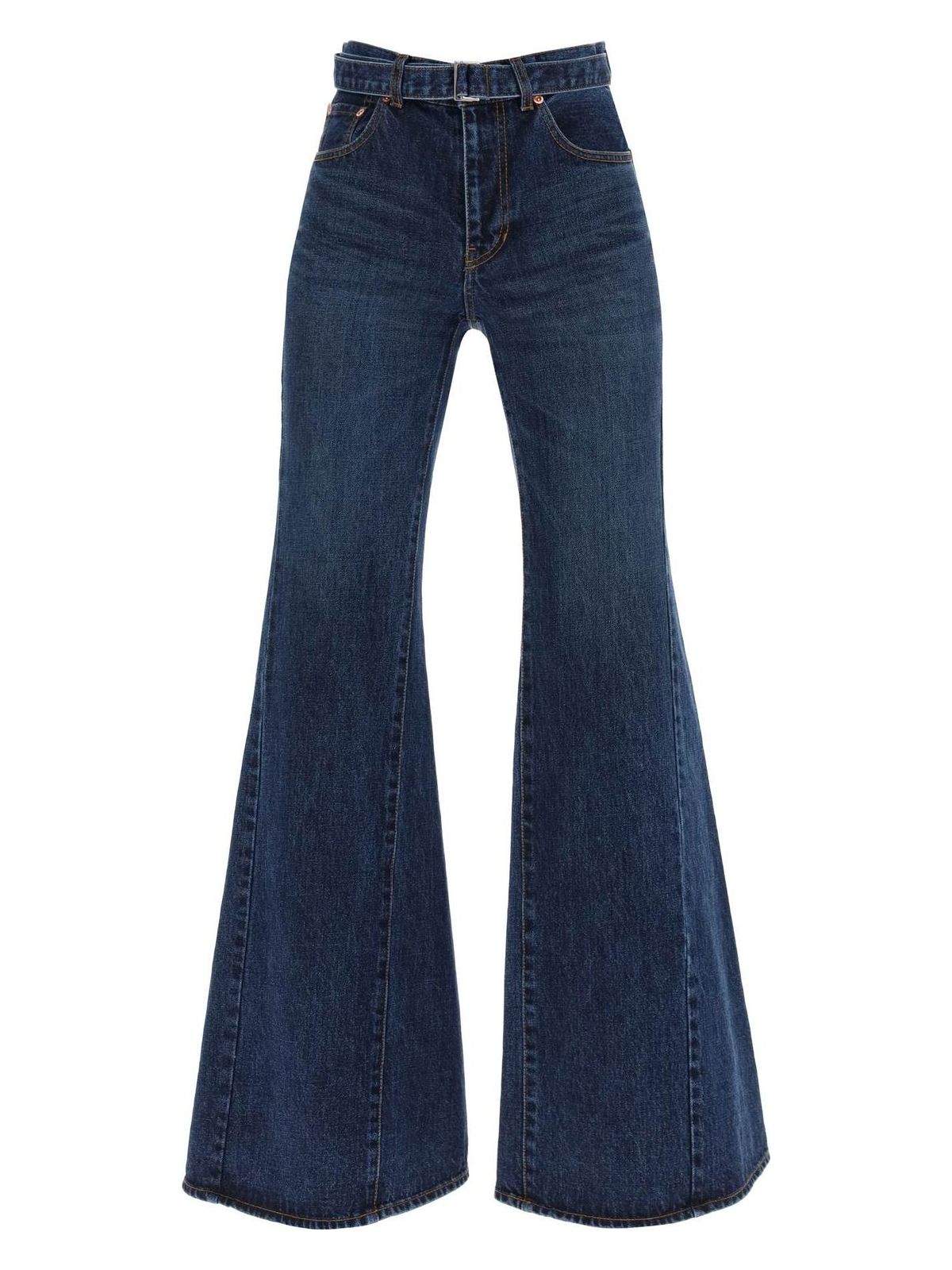 401 SACAI BOOT CUT JEANS WITH MATCHING BELT