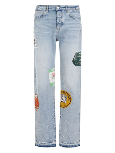 PERFECT AMIRI TRAVEL PATCH STRAIGHT JEANS