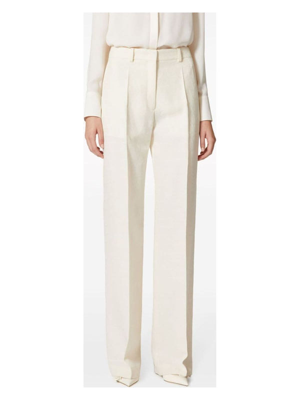 8G5A03 VALENTINO TOILE ICONOGRAPHE WOOL AND SILK BLEND TROUSERS