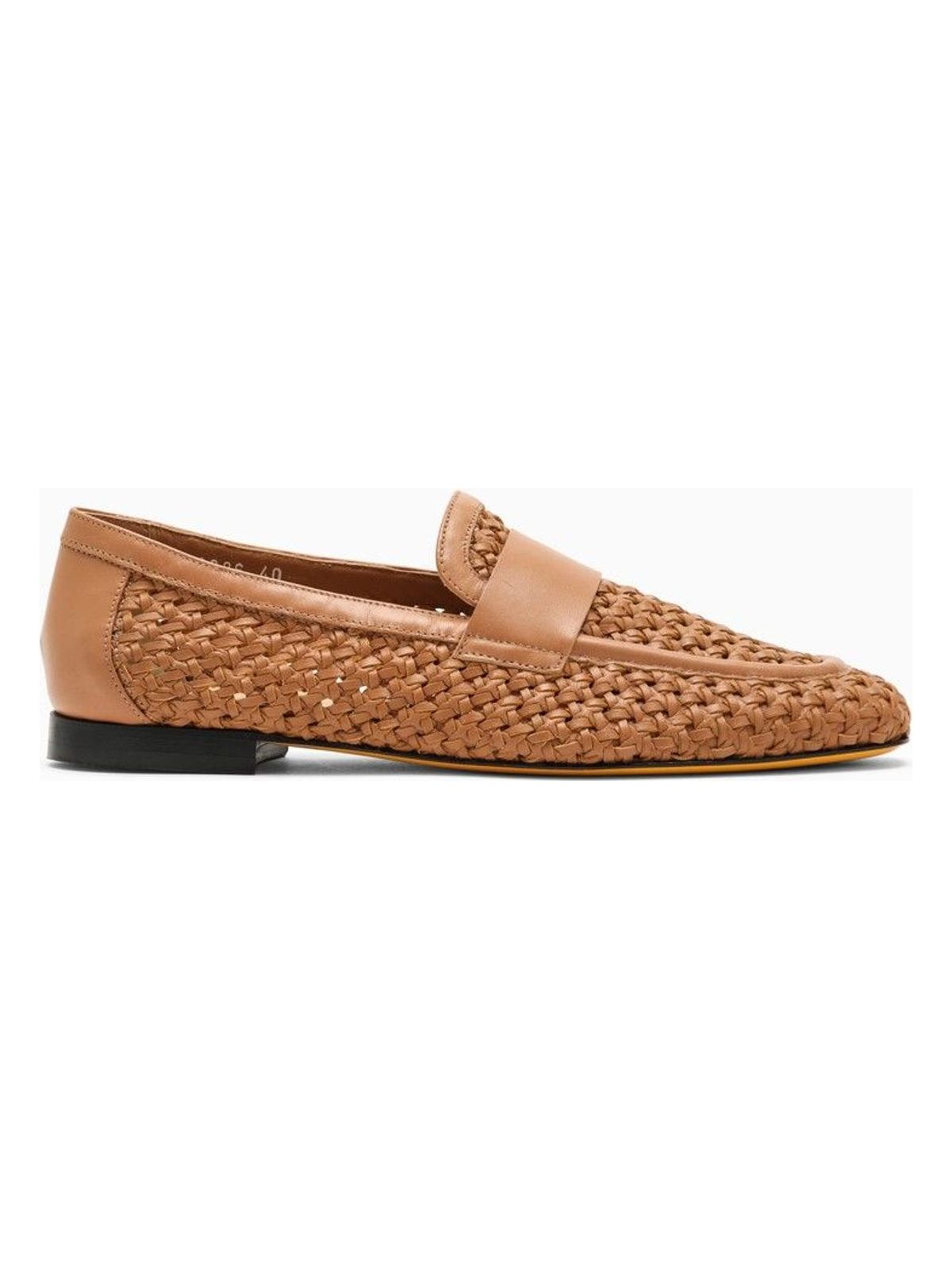 NC06 DOUCAL'S  WALNUT-COLOURED WOVEN LEATHER MOCCASIN