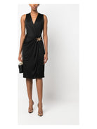 1A005721B000 VERSACE SHORT JERSEY DRAPED DRESS