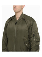 3360 ALEXANDER MCQUEEN  CONVERTIBLE KHAKI NYLON BOMBER JACKET