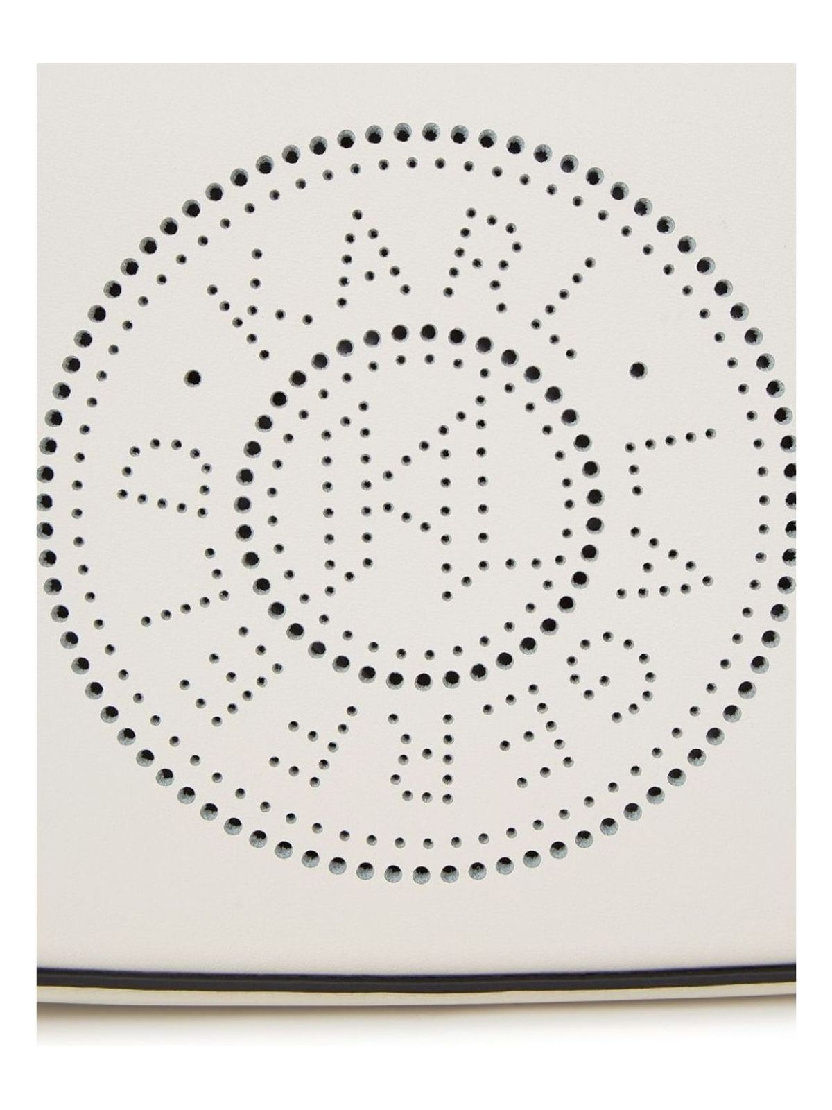 A110 KARL LAGERFELD WHITE CROSSBODY PERFORATED ROUND LOGO