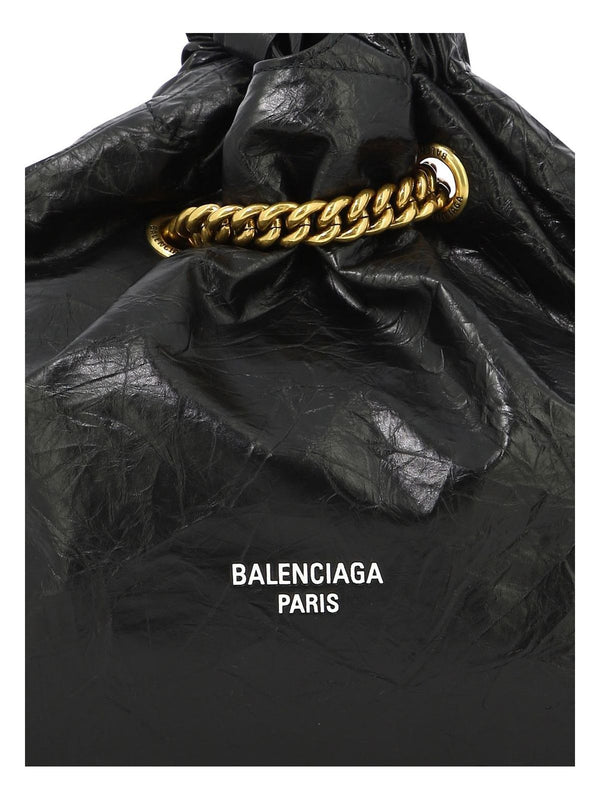 Black BALENCIAGA "CRUSH" CROSSBODY BAG