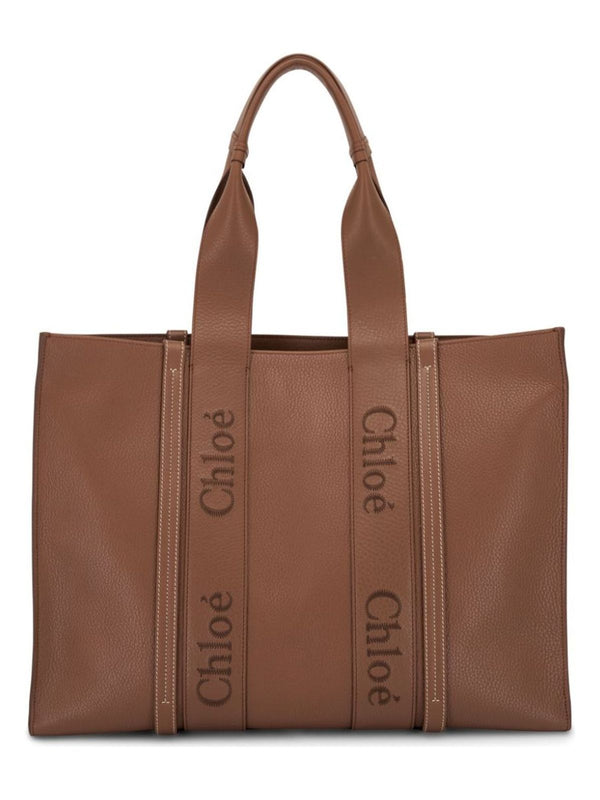 WOODY29X CHLOÉ WOODY LARGE LEATHER TOTE
